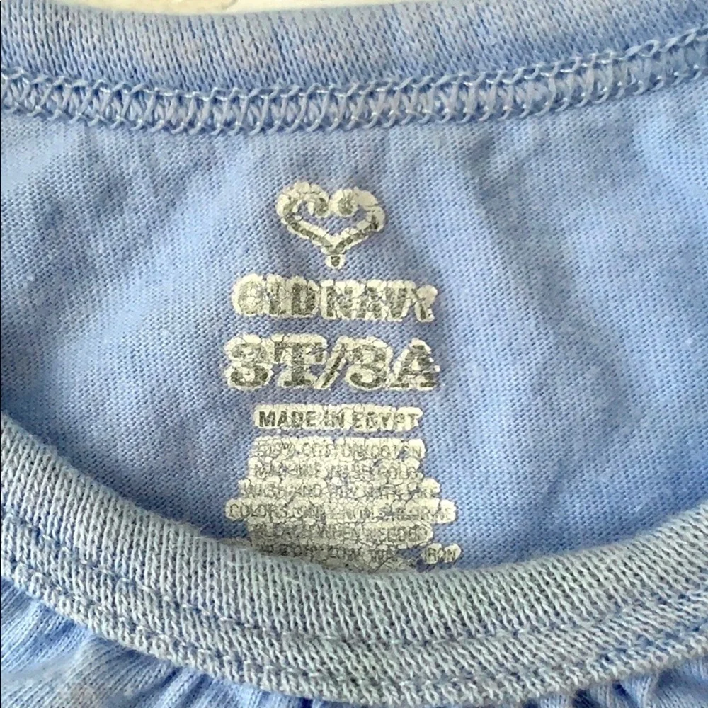 Old Navy Girls 3T Shirt Short Sleeve Blue Purple Kids Toddler Top Periwinkle